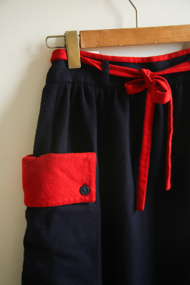 Falda vintage azul navy – Talla S