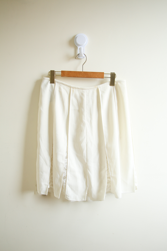 Falda blanca con encaje – Talla L