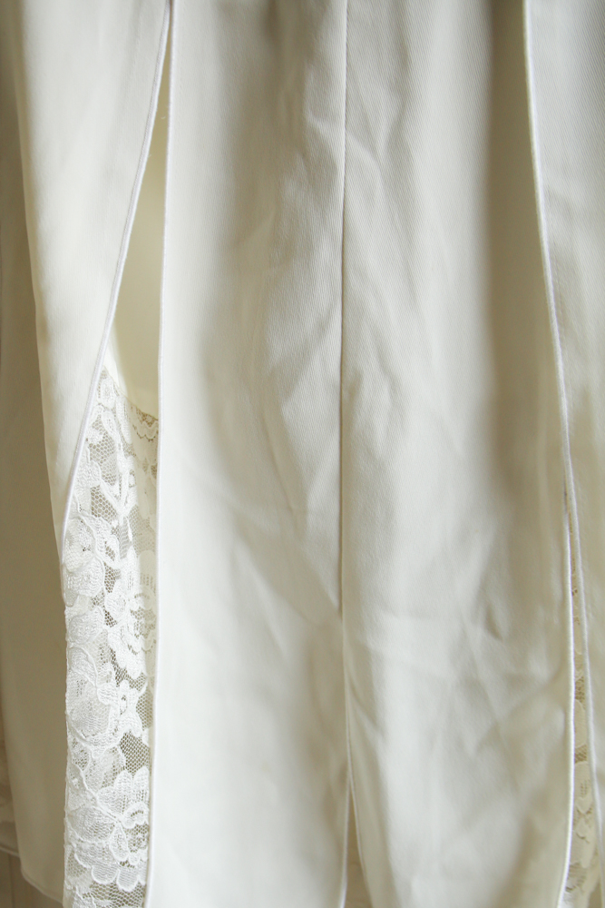 Falda blanca con encaje – Talla L