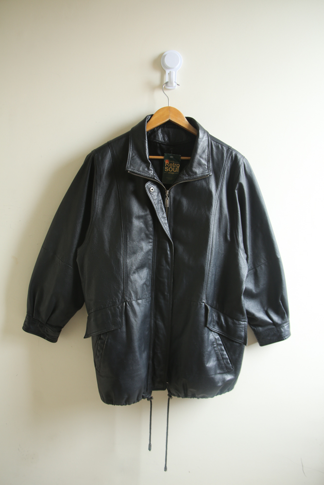 Chaqueta cuero negra – Talla L