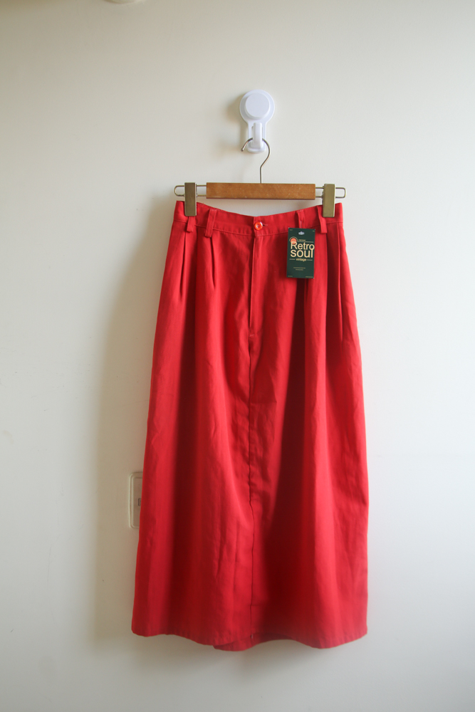 Falda larga roja – Talla S