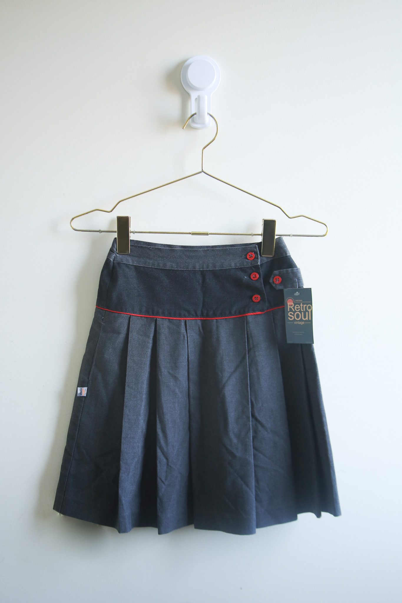 Falda gris de botones – Talla S