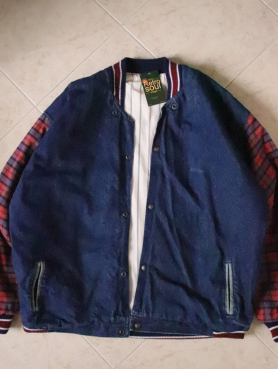 Chaqueta Denim Cuadros – Talla L