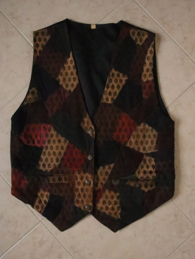 Chaleco Cuero Parches – Talla S