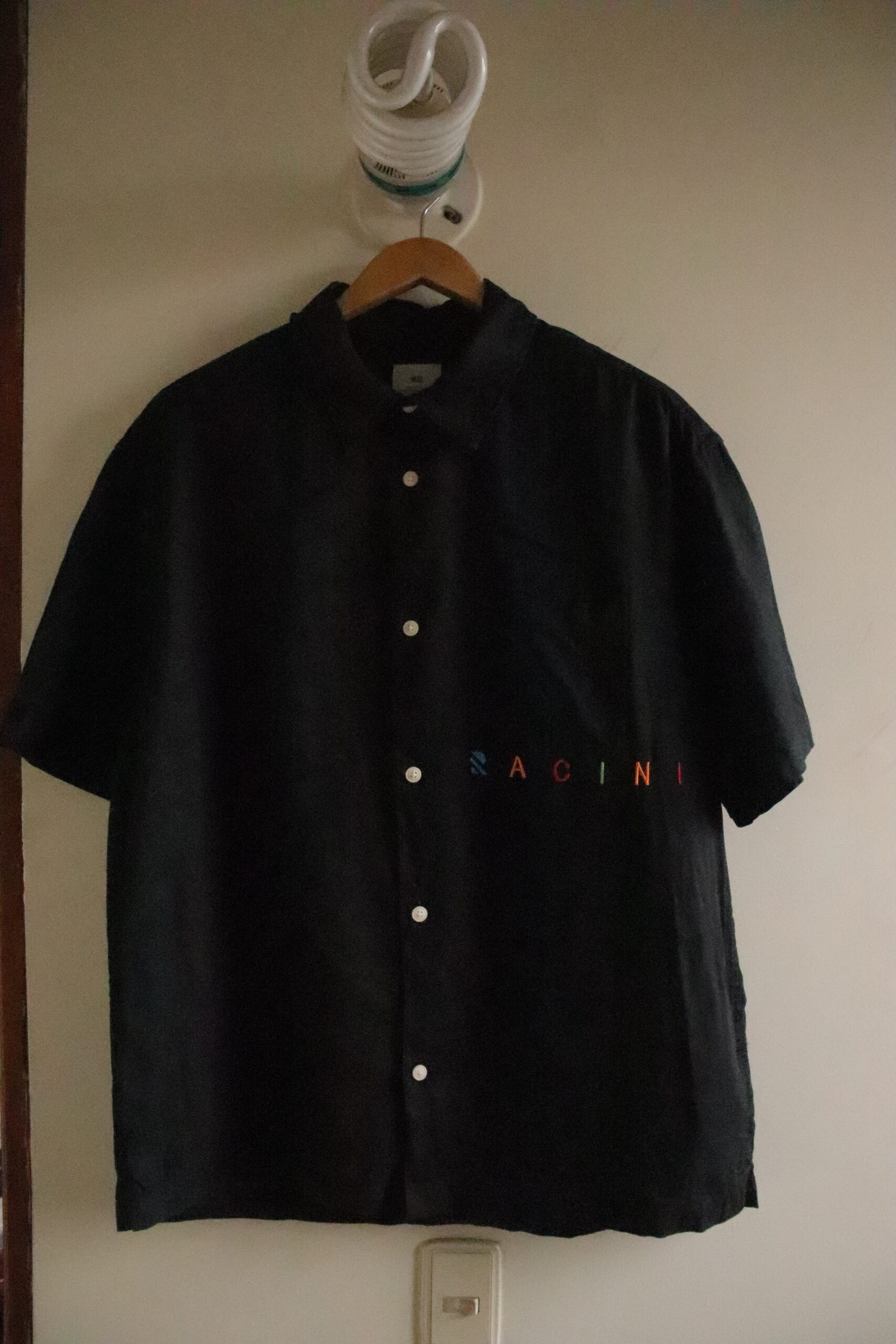 Camisa Negra Lino HM