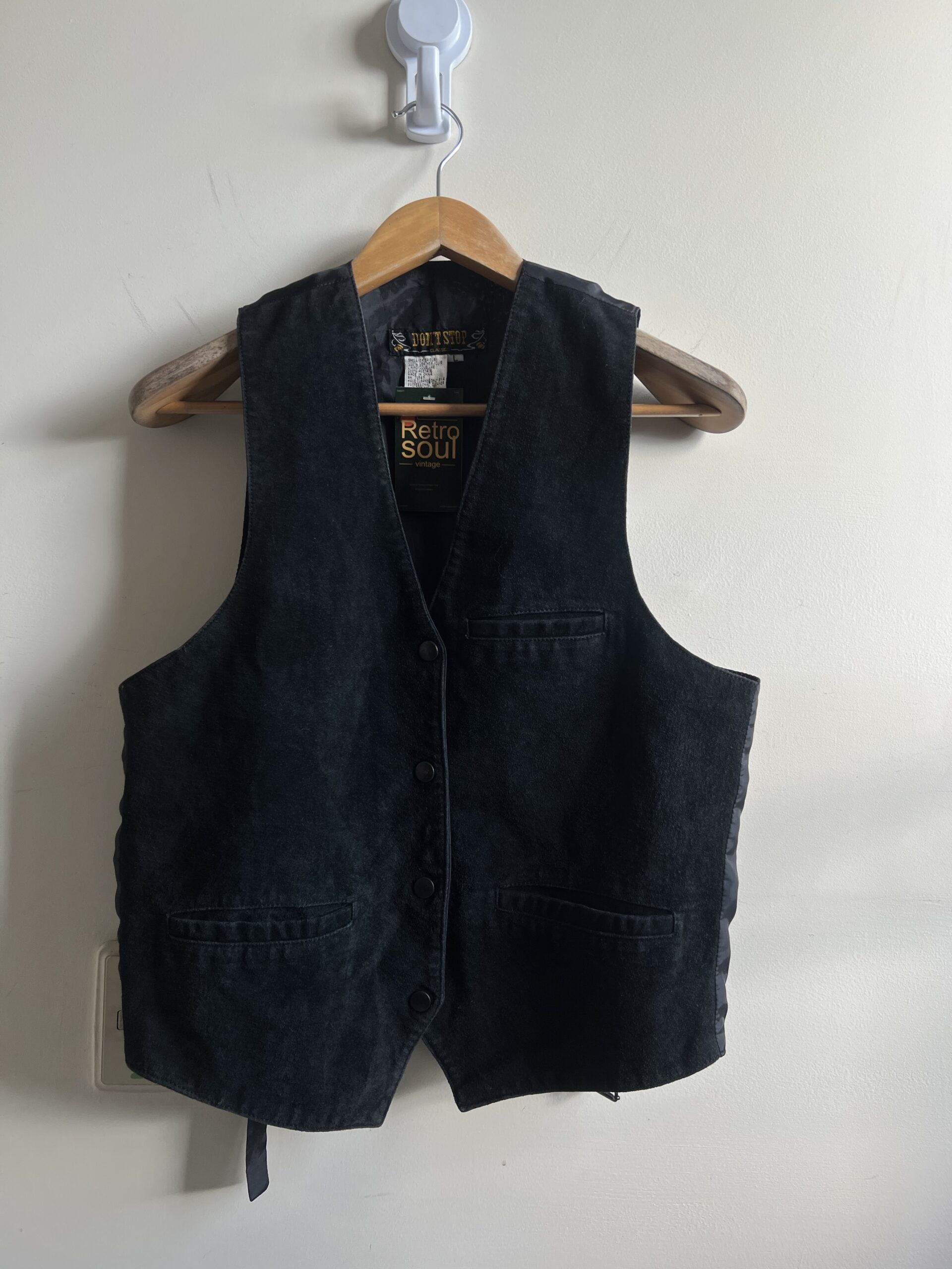 Chaleco cuero DONT STOP – Talla L