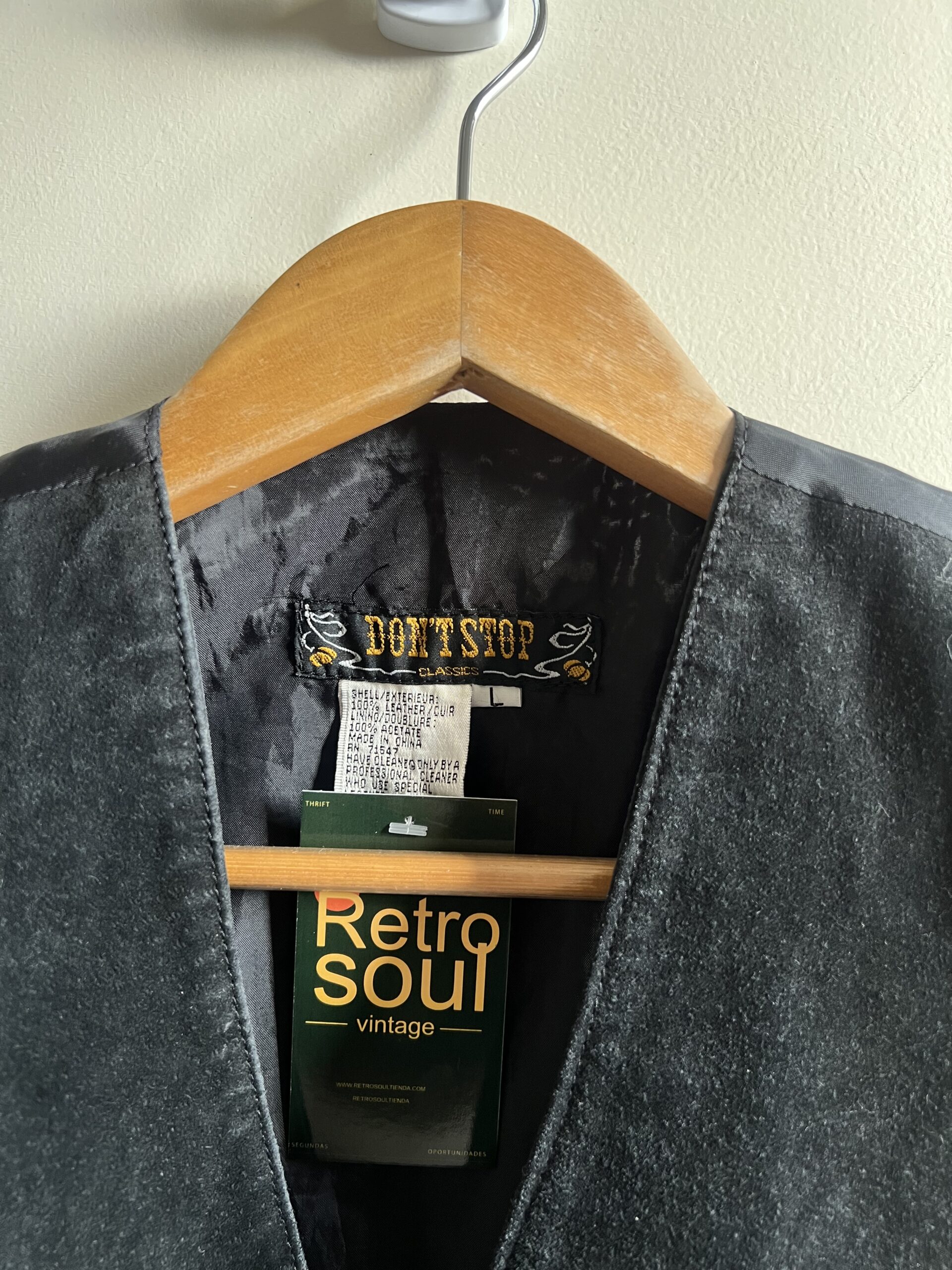 Chaleco cuero DONT STOP – Talla L